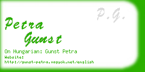 petra gunst business card